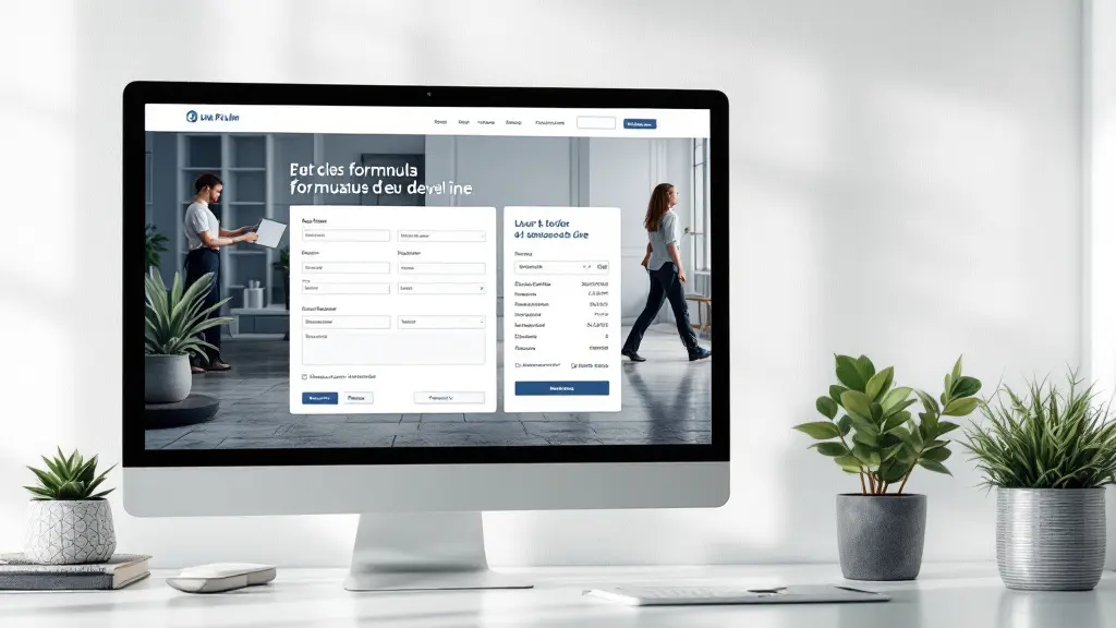 Site d'un plombier avec un formulaire de devis en ligne