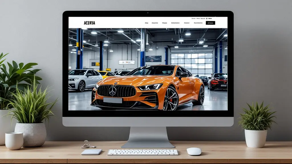 Site web d'un garage automobile, présence locale en bonus